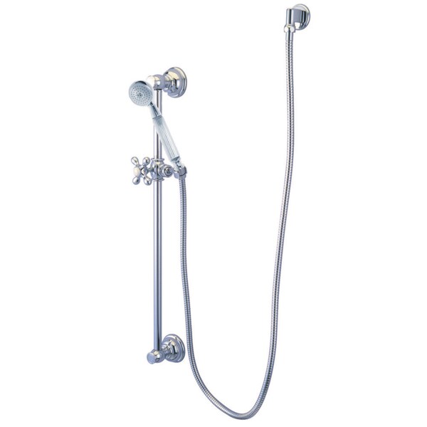 Shower Combo, Polished Chrome, Wall Mount
